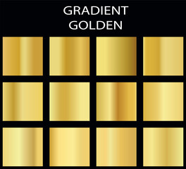 Golden gradient color swatches grid