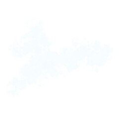 Drifting White Mist Stream Isolated on Transparent Background