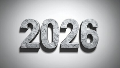 Golden 3D number 2026
 symbolizing New Year celebration and holiday calendar design