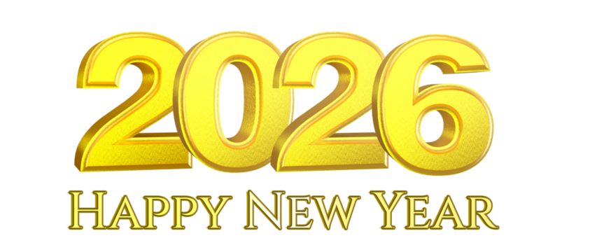 Happy New Year Celebration Background with Golden Text and Sparkles - Powered by Adobe
