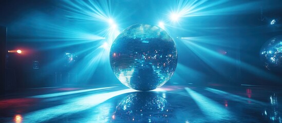 Obraz premium Disco ball stage lighting, party night