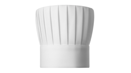 Chef s hat PNG isolated on transparent background, professional cook uniform for culinary arts and restaurant industry