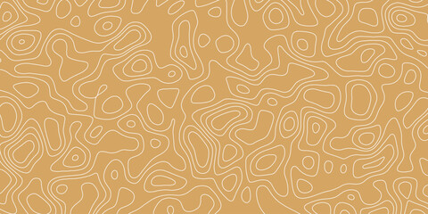 Vector seamless pattern with abstract waves and vintage gold floral swirls creates. Design illustration for wall art, fabric, packaging, web, banner,  © Mira