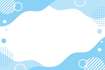 アブストラクト　フレーム　水色　イラスト