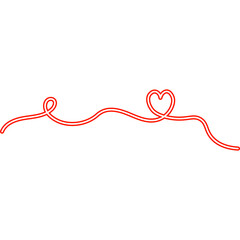 Continuous Line Heart Neon