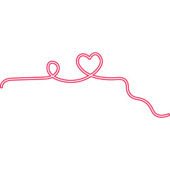 Continuous Line Heart Neon
