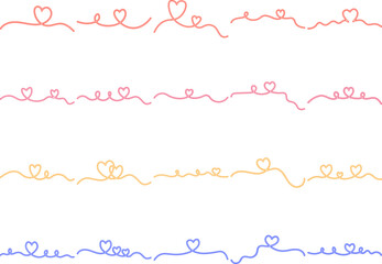 Continuous Line Heart Neon