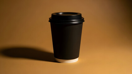 A black cylindrical object with a screw on lid on a brown surface