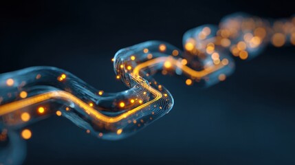 Abstract data pipeline where datum streams along a remote chain coordinating approval and planning for a secure contract solution