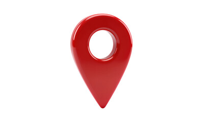 Glossy red location pin icon