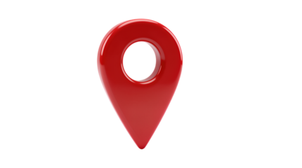 Glossy red location pin icon