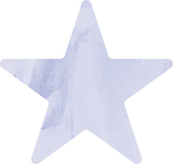 Minimalist Wrinkled White paper Star Shape With Rounded Corner 