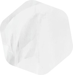Minimalist Wrinkled White paper Shape With Rounded Corner 