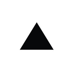 Fototapeta premium Black triangle on transparent background