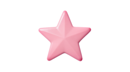 Pink star shape isolated