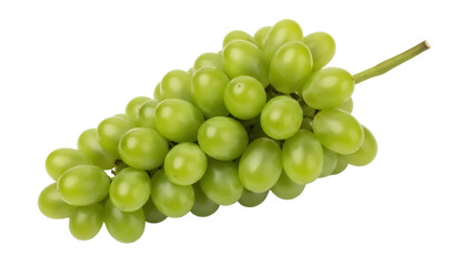 Fresh green grapes isolated PNG on transparent background, healthy fruit for snacks and desserts