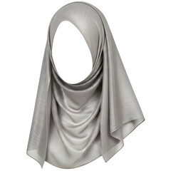 Graceful neutral tone head covering, highlighting its intricate folds and subtle sheen for timeless style and modesty