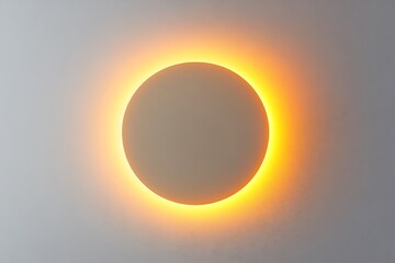 Minimal disc wall lamp producing gentle gradient illumination