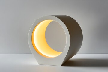 Cylindrical table lamp with an open center producing gentle illumination