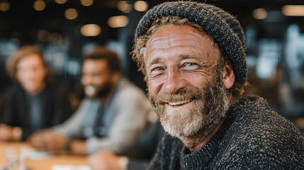 Photo of startup business meeting capturing diverse professionals discussing project workflow and business program office background setting