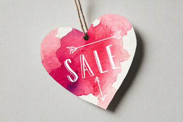 Colorful Heart Shaped Sale Tag for Promotions