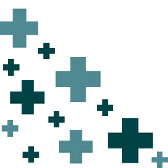 Medical Cross Pattern Corner