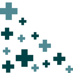 Medical Cross Pattern Corner