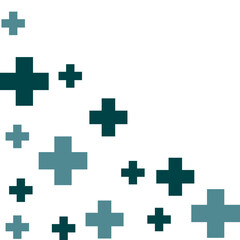 Medical Cross Pattern Corner
