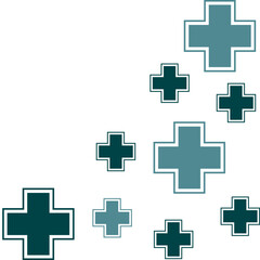 Medical Cross Pattern Corner