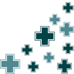 Medical Cross Pattern Corner