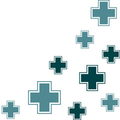 Medical Cross Pattern Corner