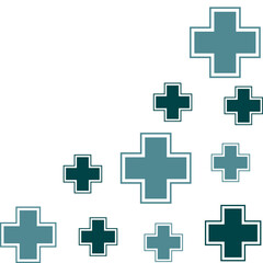 Medical Cross Pattern Corner