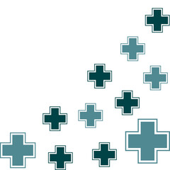 Medical Cross Pattern Corner