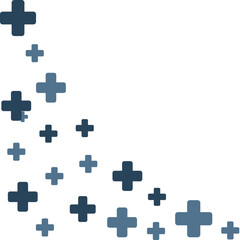 Medical Cross Pattern Corner