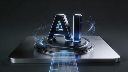 Advanced AI Technology Concept with Digital Visualization