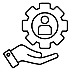 Obraz premium Support Outline Icon Vector Illustration