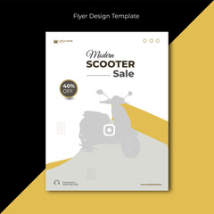 Modern scooter sale flyer design template