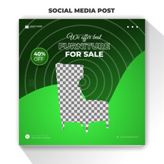 Furniture for sale social media post design template
