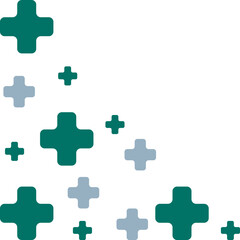 Fototapeta premium Medical Cross Pattern Corner