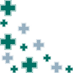 Obraz premium Medical Cross Pattern Corner