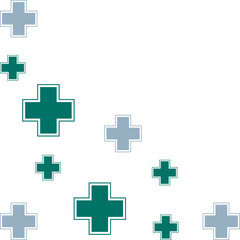 Fototapeta premium Medical Cross Pattern Corner