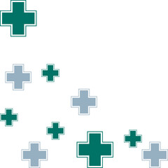 Obraz premium Medical Cross Pattern Corner