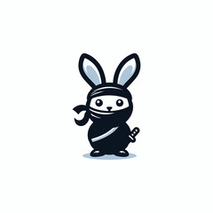 Obraz premium Bunny Ninja Logo