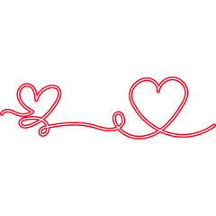 Continuous Line Heart Neon