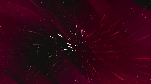 Crimson swirling gradient background animation creates a dynamic visual experience with streaks of light punctuating a deep black space, conveying energy and motion.