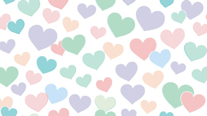 Colorful hearts pattern