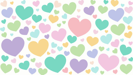 Colorful hearts pattern
