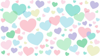 Colorful hearts pattern