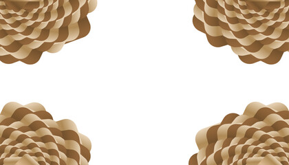 Abstract Brown Spiral Flower Corners Background