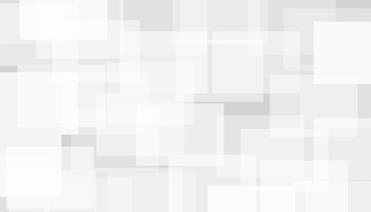 Abstract White and Gray Squares Overlapping Background